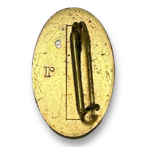 Vintage Girl Scouts Blue Enamel Pin Two-Finger Salute Brownies - Picture 2 of 3